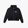 AZVA Crystal Cactus Zip Black Hoodie