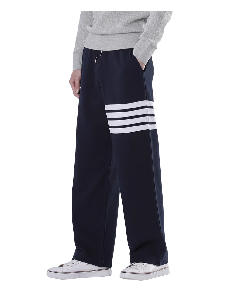 Thom Browne Style Men's Straight - Leg Cropped Trousers - 100% Cotton with Adjustable Backstrap with...