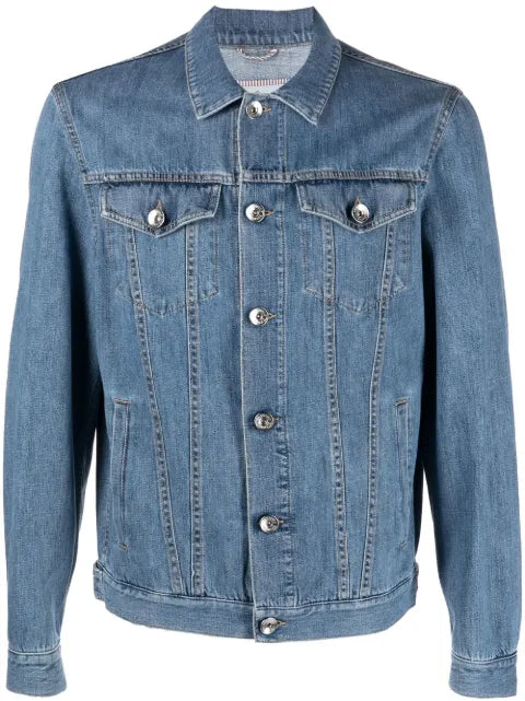 Brunello Cucinelli four-pocket cotton denim jacket