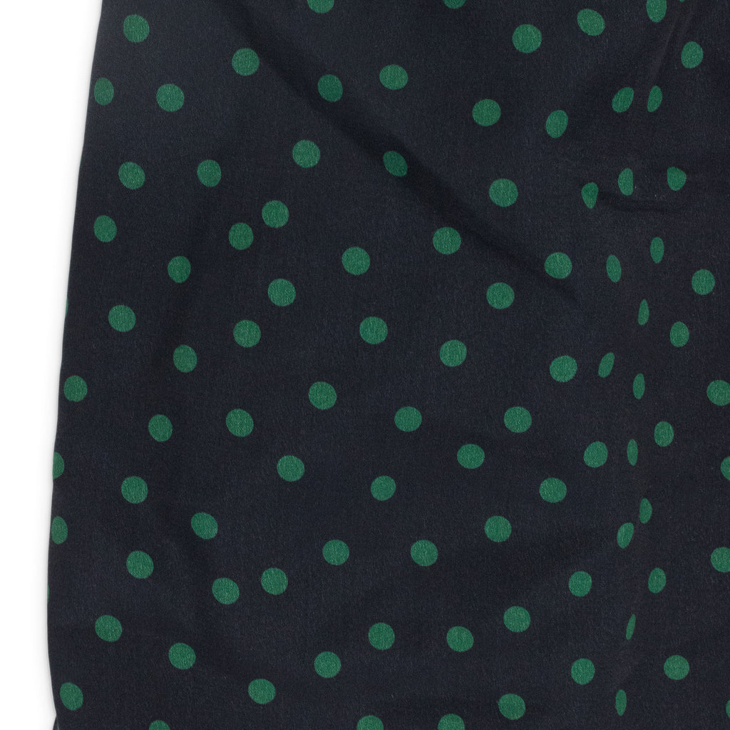 NAVY/GREEN POLKA DOT WRAP DRESS