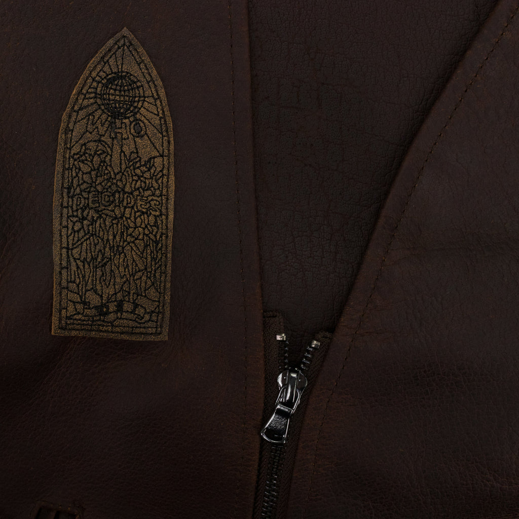 BROWN PERFECTO LEATHER JACKET