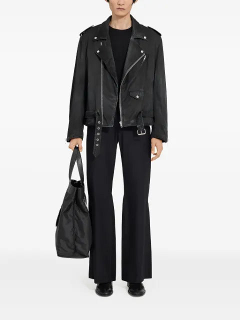 MM6 Maison Margiela asymmetrical-zip biker jacket