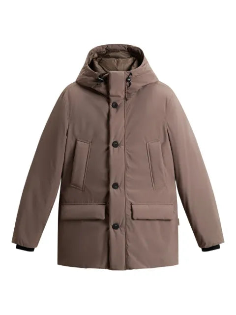 Woolrich hooded button-fastening jacket