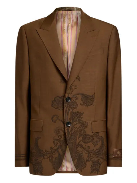 ETRO single-breasted jacket with placed motif