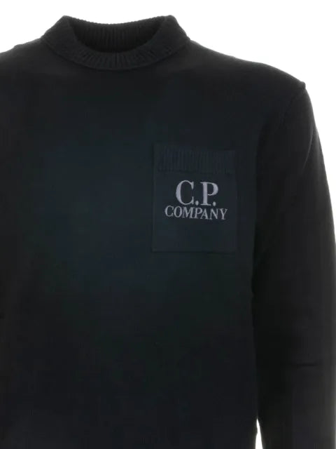 C.P. Company logo-patch pocket sweater