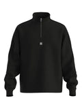HUGO half-zip panelled sweater