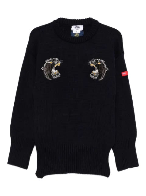 Junya Watanabe MAN embroidered crew-neck sweater