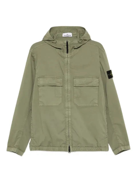 Stone Island 4100077 stretch organic cotton twill hooded jacket