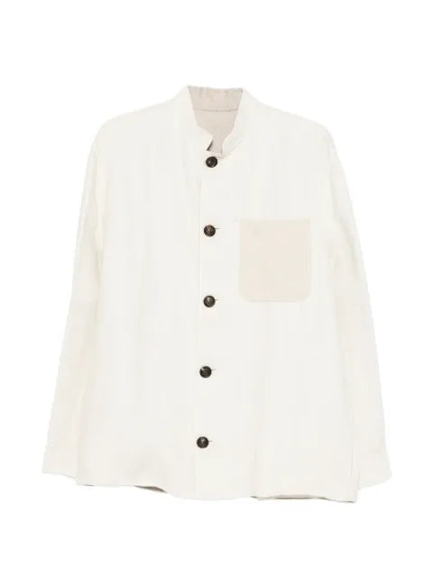 Eleventy buttoned patch-pocket overshirt