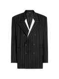 Dolce & Gabbana Sicilia double-breasted pinstriped virgin wool jacket