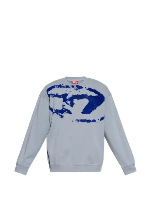 Diesel cotton sweatshirt with flocked Oval D