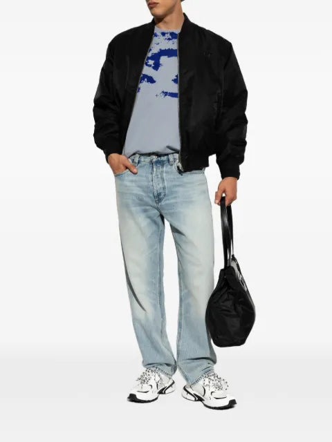 Diesel cotton sweatshirt with flocked Oval D