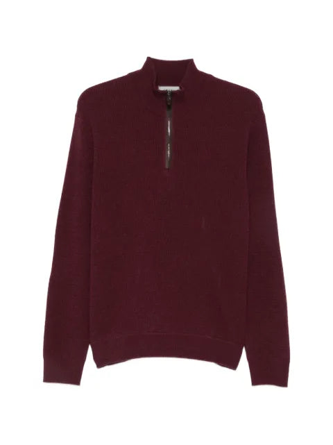 Canali half-zip knitted sweater