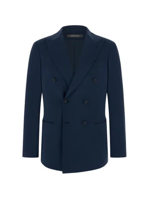 Boggi Milano blazer double-breasted structured stretch-nylon B Tech