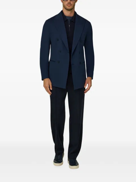 Boggi Milano blazer double-breasted structured stretch-nylon B Tech