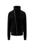 Rick Owens asymmetric-zip funnel-neck sweater