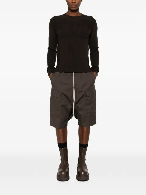 Rick Owens Ribbed Geo panelled sweater