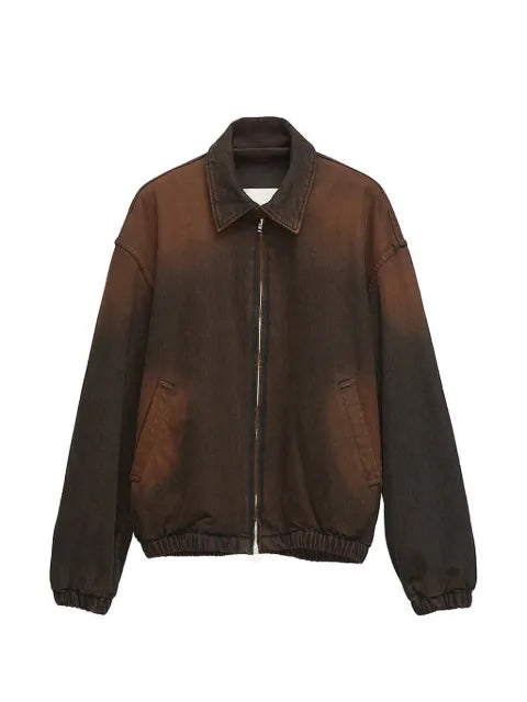 Song For The Mute acid-wash denim jacket