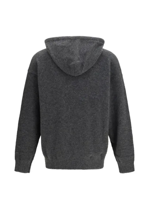 Laneus knitted drawstring hoodie