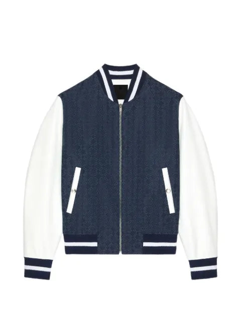 Givenchy varsity jacket in monogram 72 denim and leather