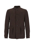 Giorgio Armani bouclé-knit button-up blazer