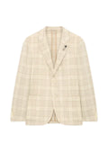 Lardini Glen-check bouclé blazer