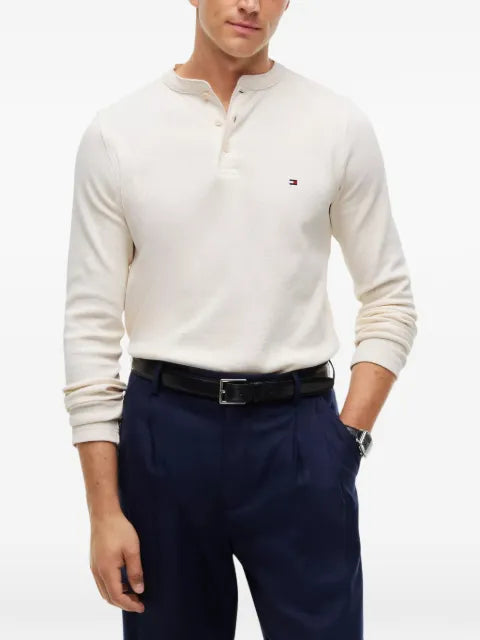 Tommy Hilfiger Henley waffle-knit sweater