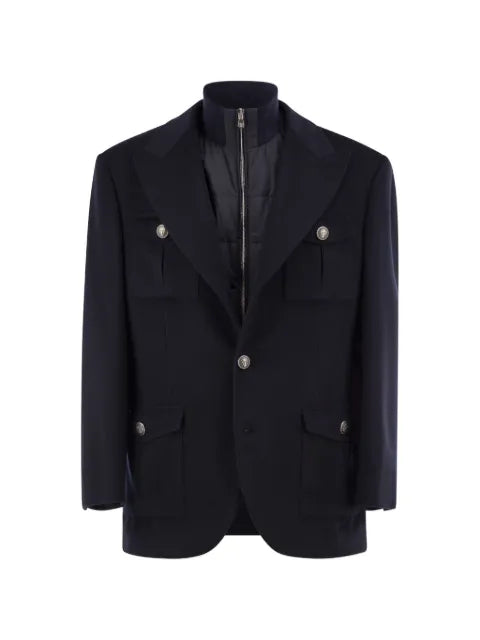 Brunello Cucinelli removable-gilet single-breasted wool blazer