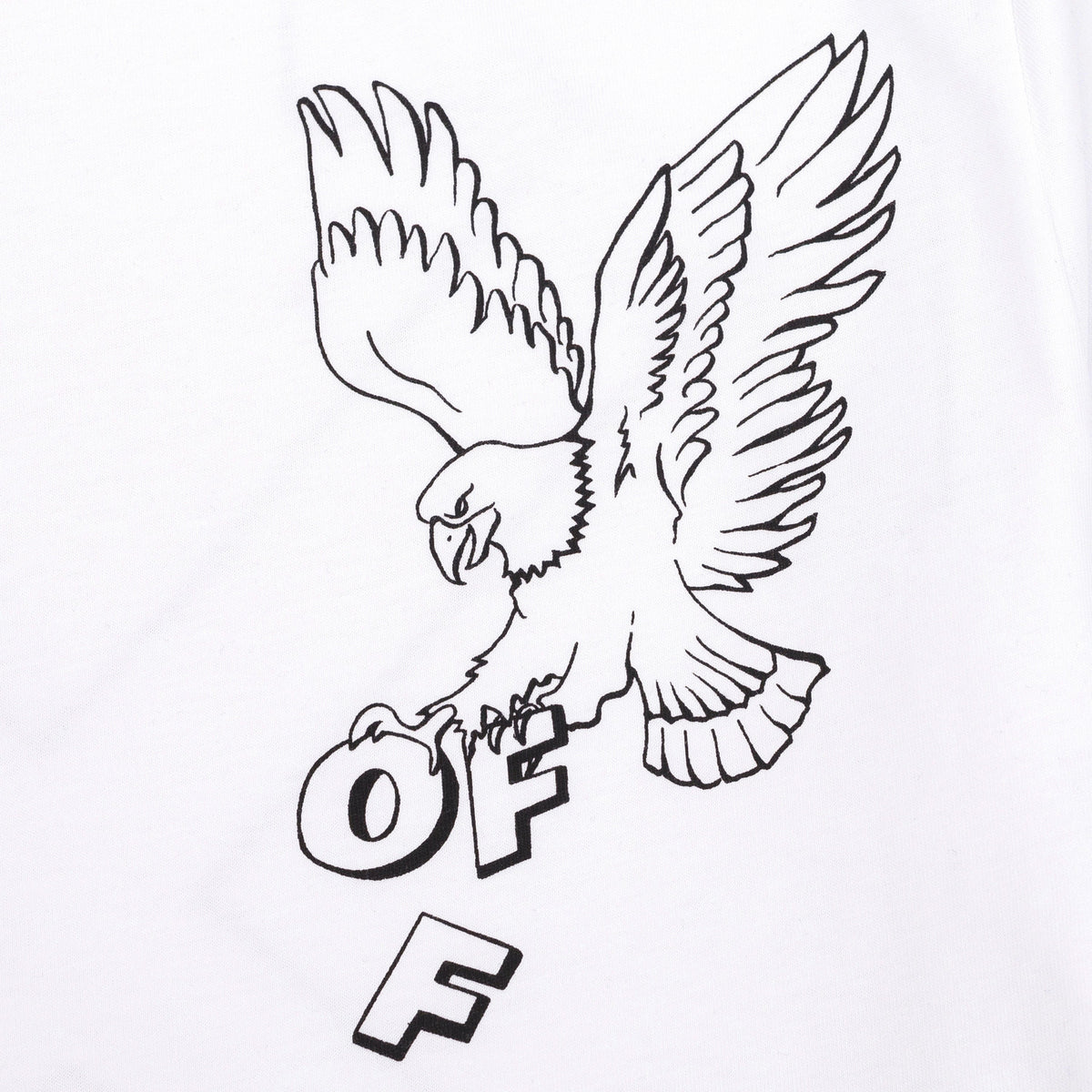 White Slim Fit Eagle Arrow T-shirt