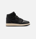 Air Jordan 1 Retro High OG Black and Muslin | Grade School Lifestyle Shoe | Black/Muslin