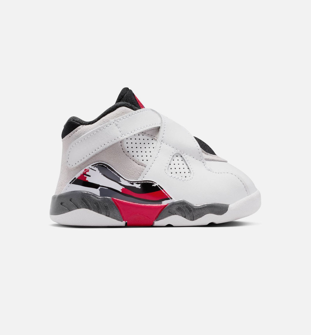 Air Jordan 8 Retro White and True Red Infant/Toddler Lifestyle Shoe
