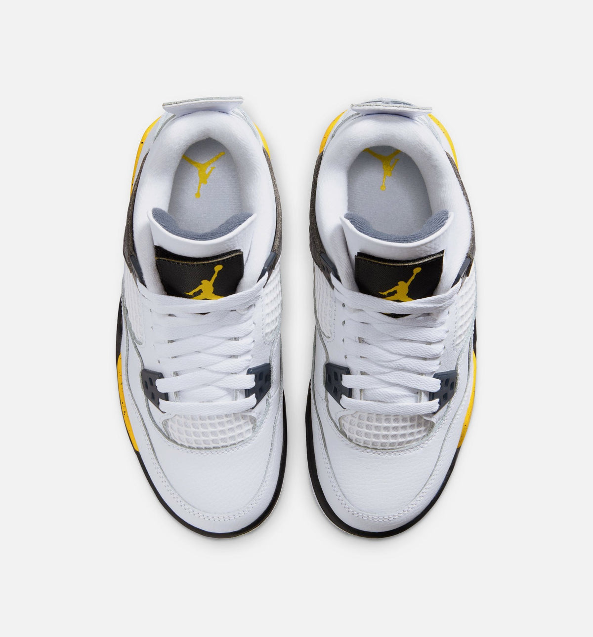 Air Jordan 4 Retro Rare Air Tour Yellow Big Kids' Lifestyle Shoes - White/Dark Blue Grey/Black/Tour Yellow