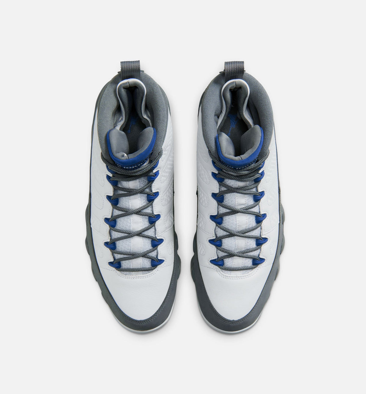 Air Jordan 9 Retro Flint Grey Men's Sneakers - White / French Blue / Flint Grey