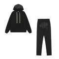 Syna World Graphic Fleece Hoodie Tracksuit Set (Black)