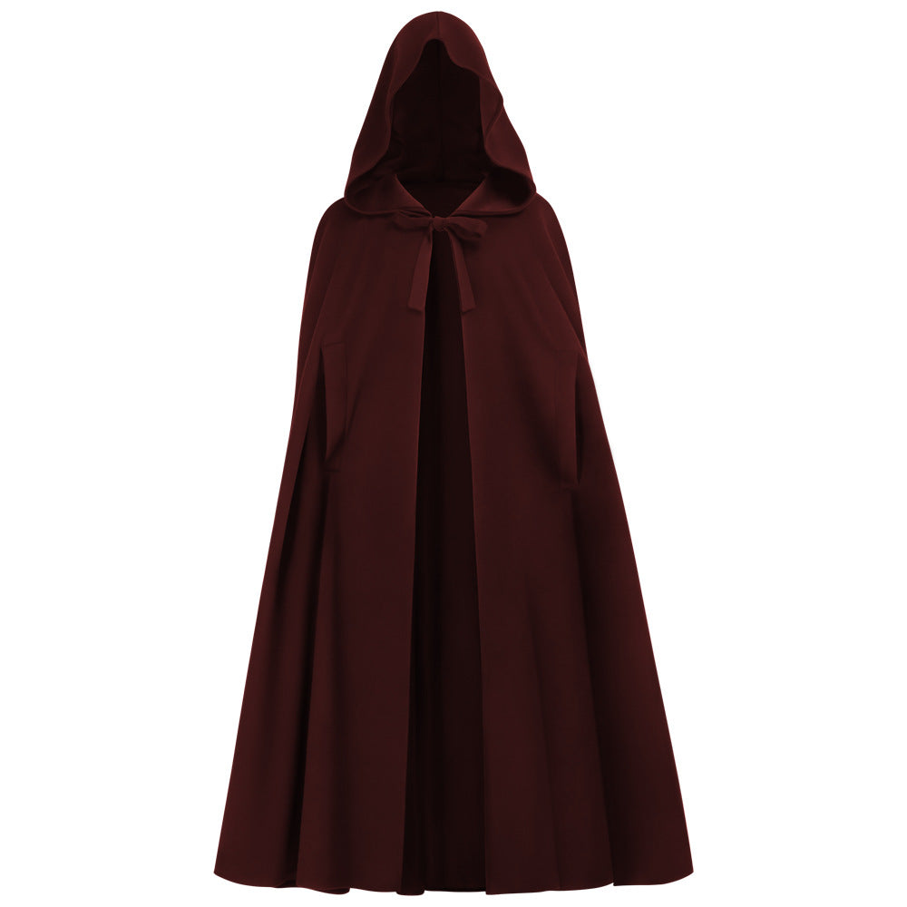 Halloween Medieval Hooded Cloak Hobbit Elf Renaissance Cosplay Cape