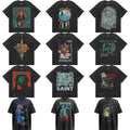 Saint Michael Vintage Washed Distressed Hole Loose Streetwear T-Shirt
