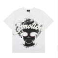 Mixed Emotion Dark Face Cherub Retro Graphic Tee
