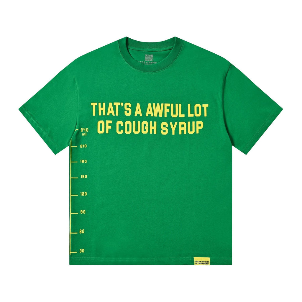 THAT'S A AWFUL LOT OF COUGH SYRUP Yellow Wordmark Short-Sleeve T-Shirt