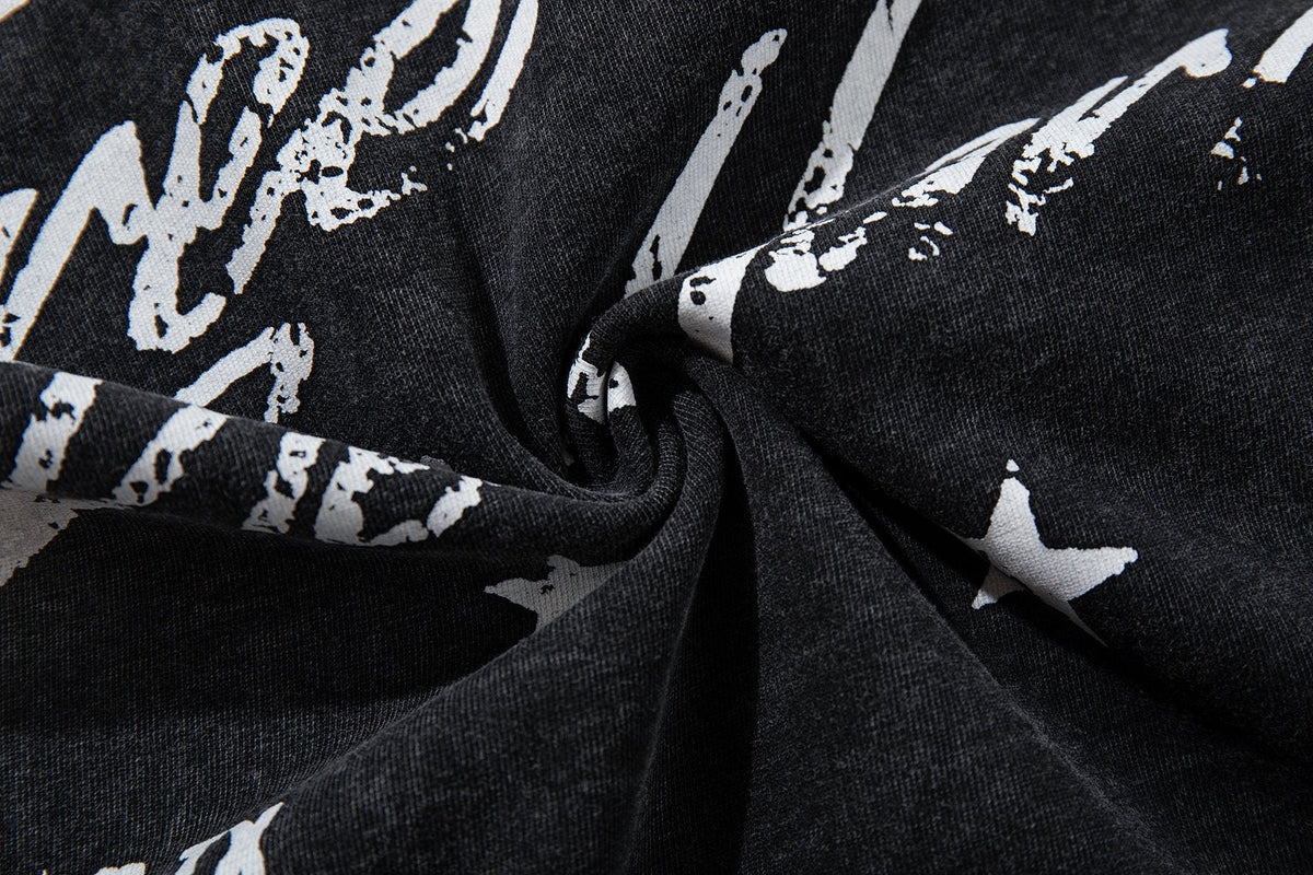 MAJESTIK Washed Black Tour Graphic T-Shirt
