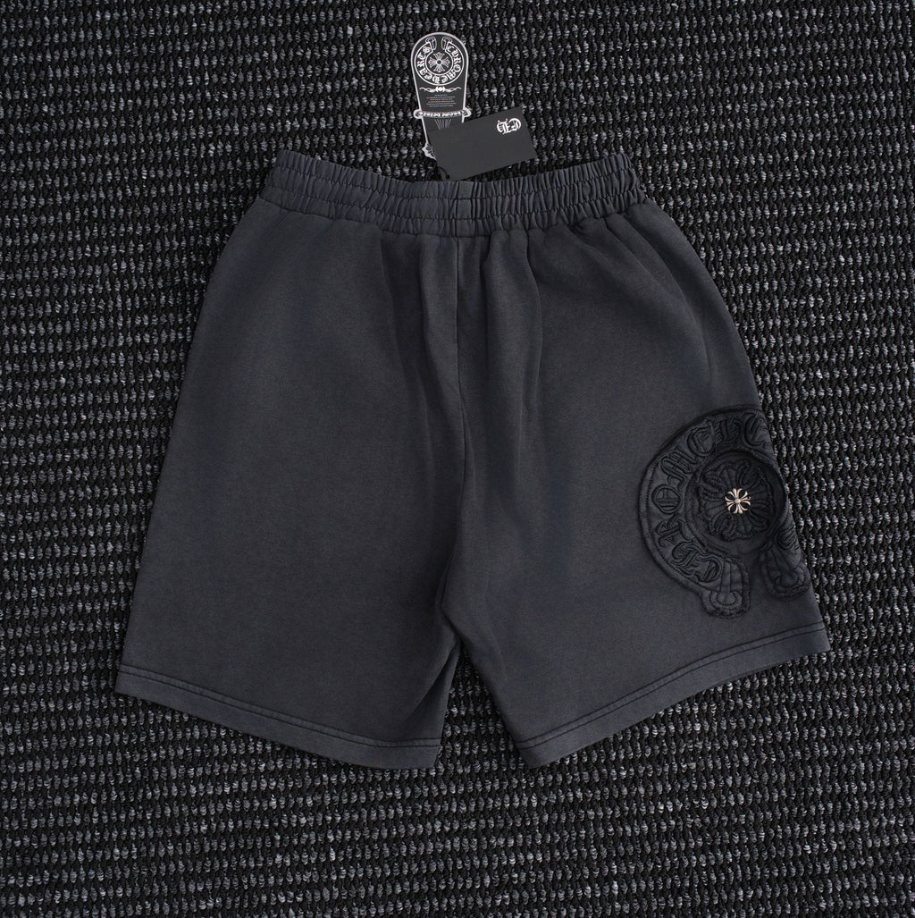 Chrome Hearts Horseshoe Floral Embroidered Shorts