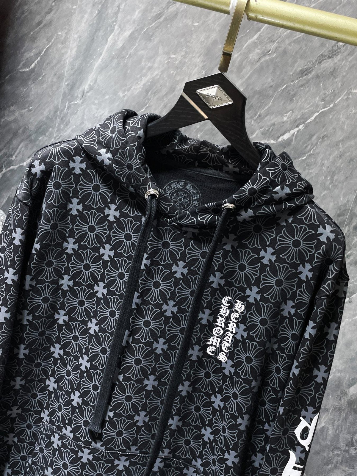 Chrome Hearts Floral Horseshoe Graphic Hoodie
