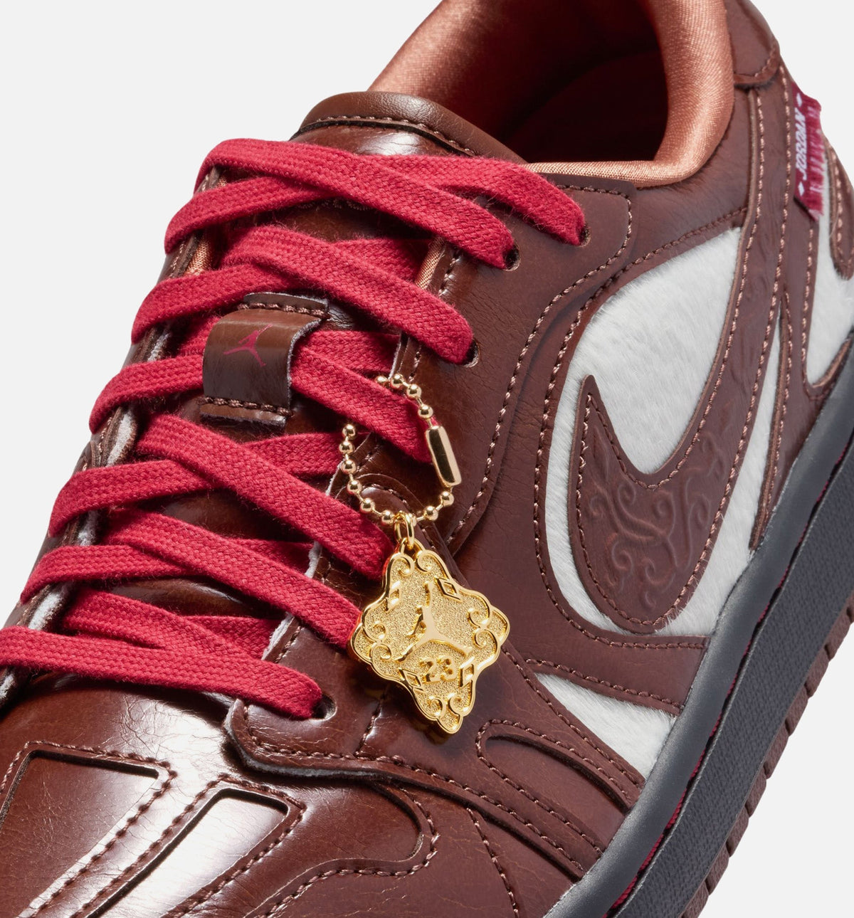 Air Jordan 1 Low Lunar New Year Women's Sneakers - Camellia Brown