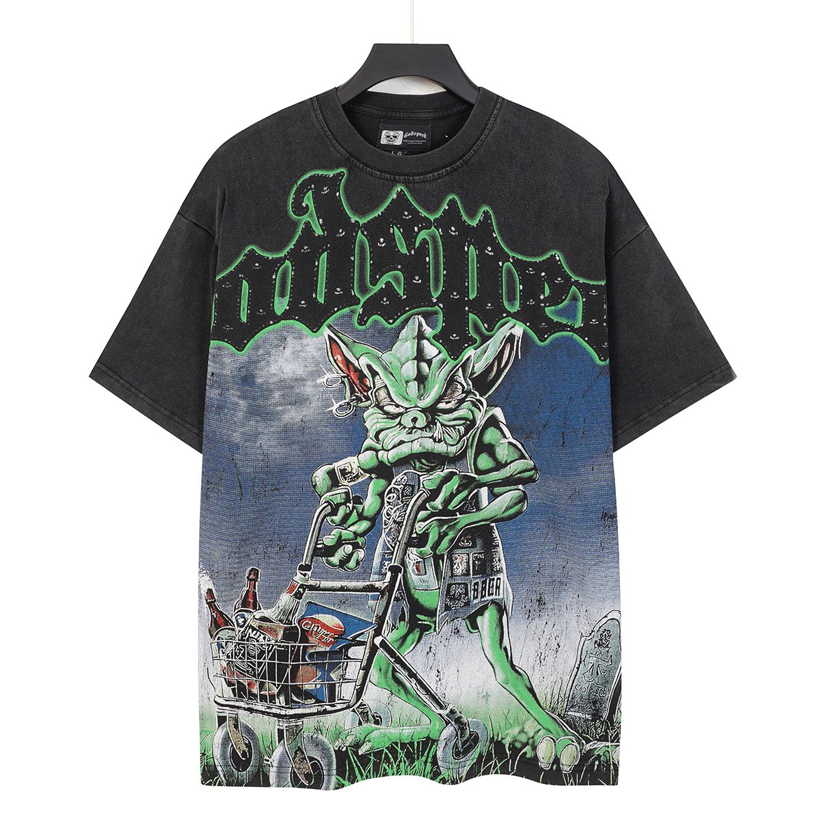 Godspeed Green Cart Character Graphic T-Shirt