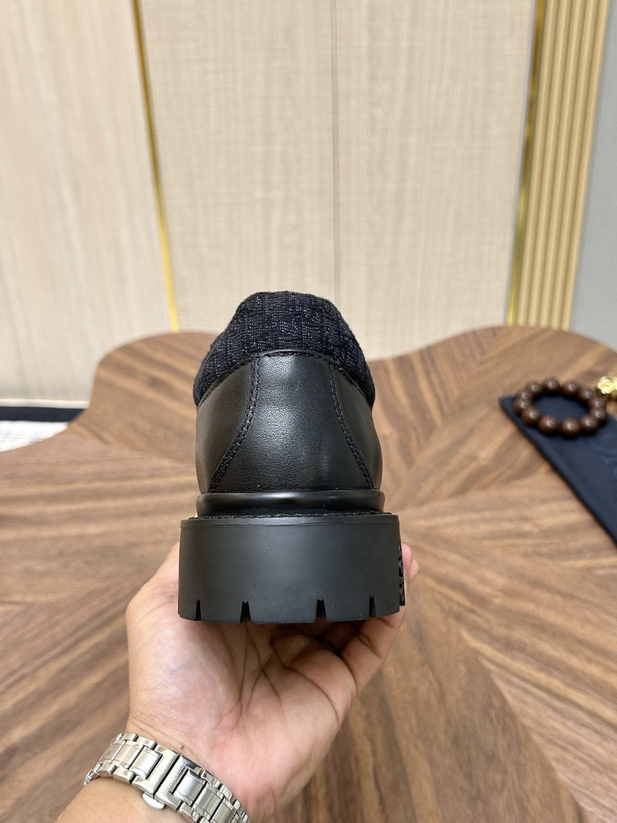 Dior Black Lug Sole Lace-Up Shoes