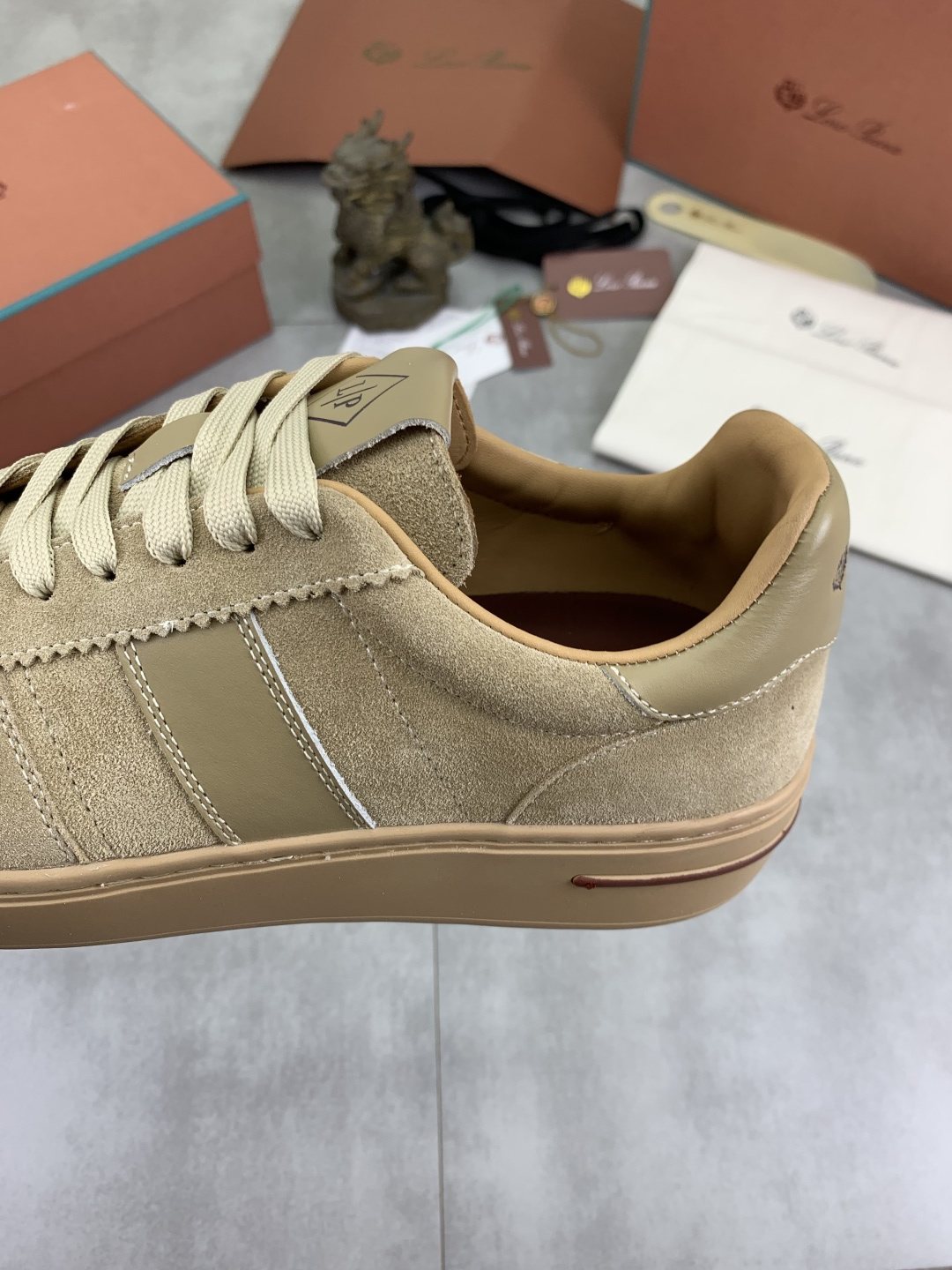 Loro Piana Beige Low-Top Sneakers