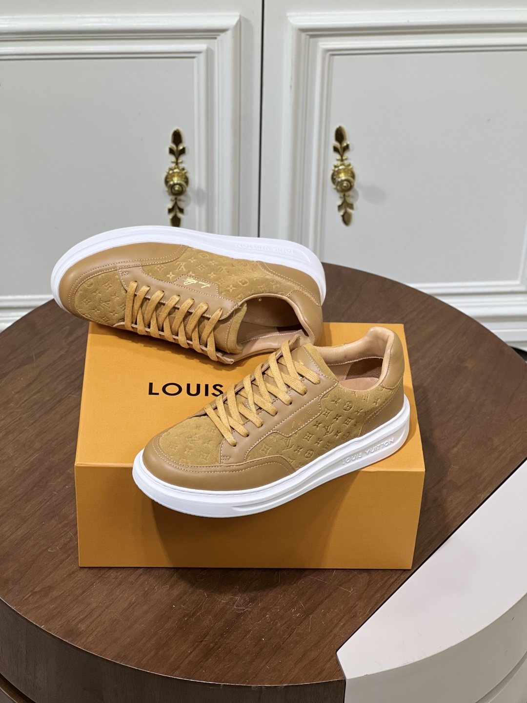 Louis Vuitton Tan Monogram Low-Top Sneakers