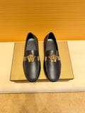 Versace Men's Black Medusa Loafers - Rubber Outsole