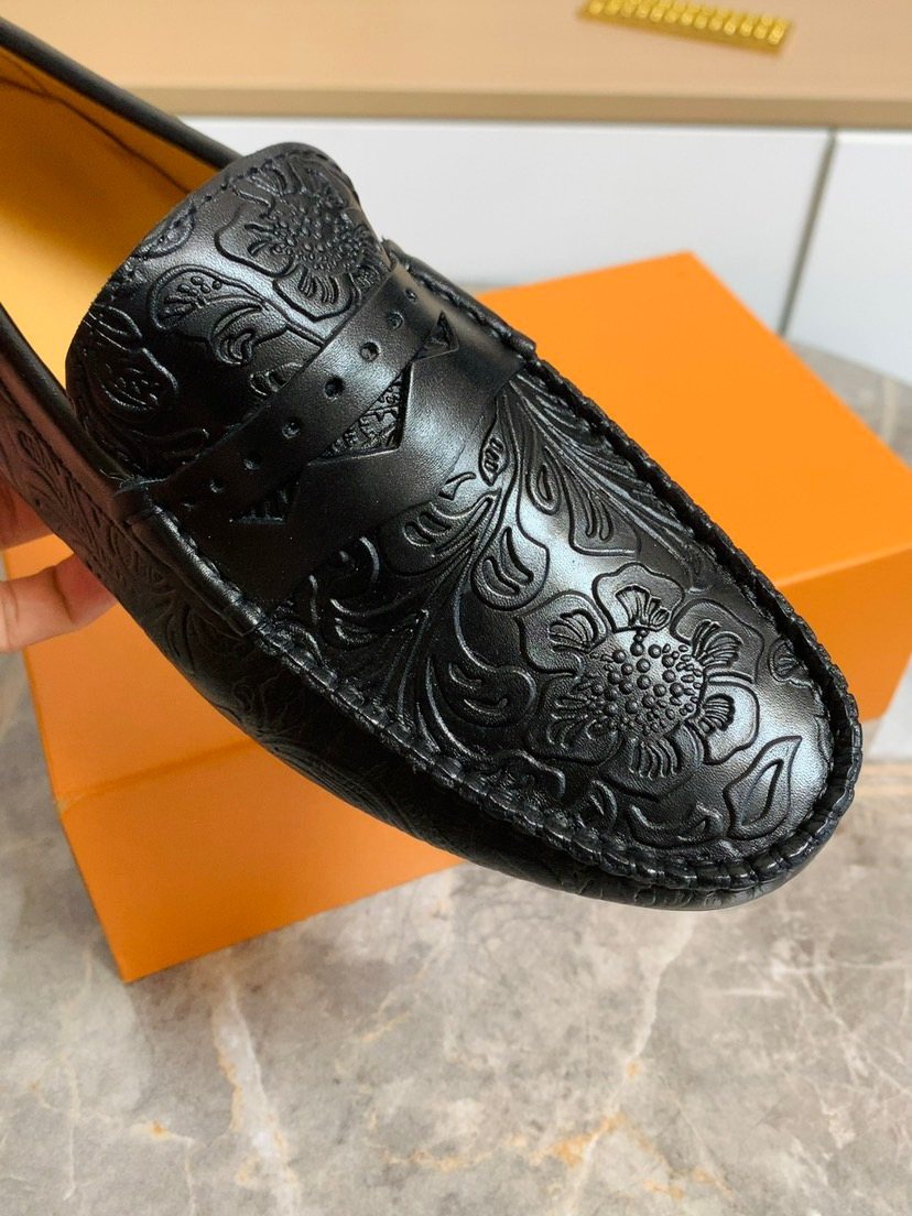 Louis Vuitton Black Leather Loafers