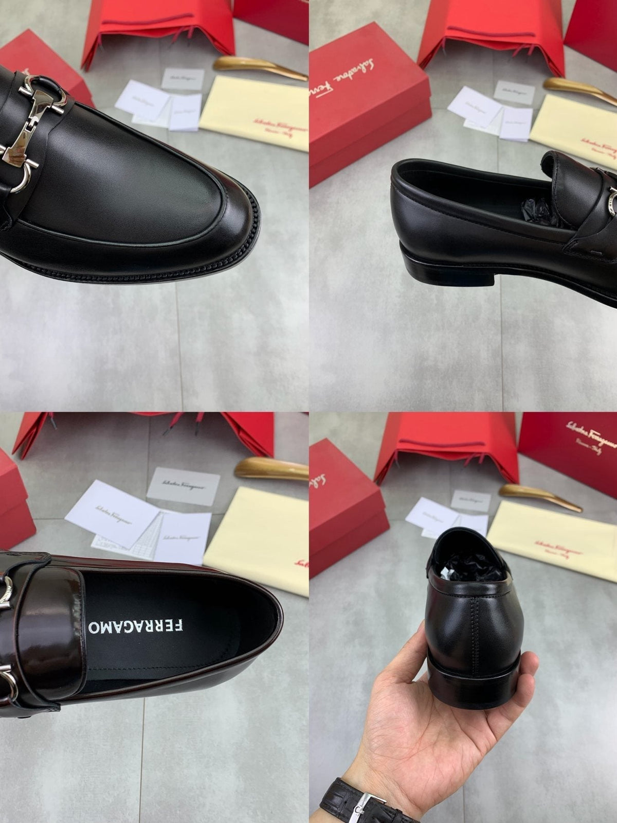 Salvatore Ferragamo Leather Horsebit Loafers