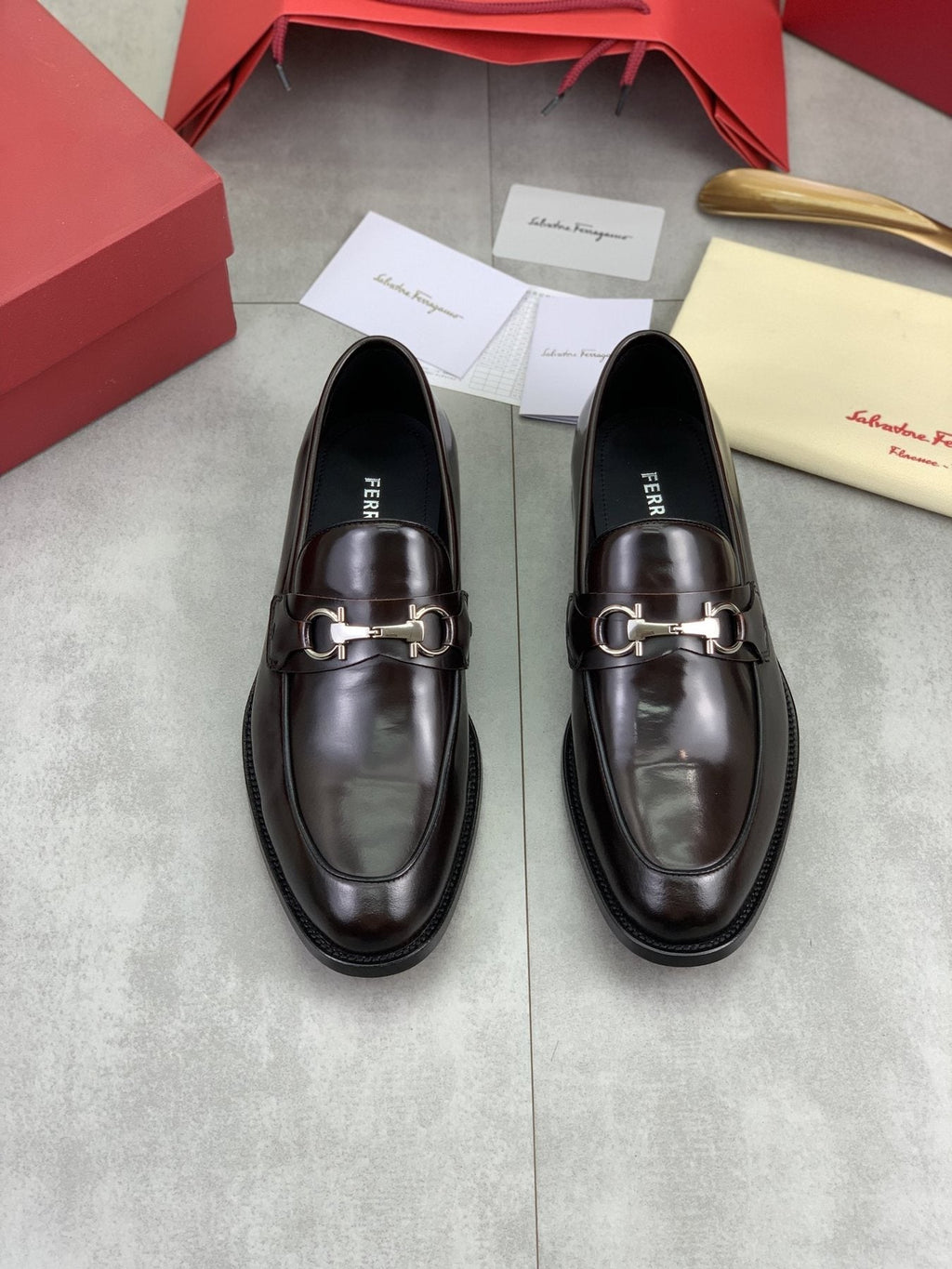 Salvatore Ferragamo Leather Horsebit Loafers